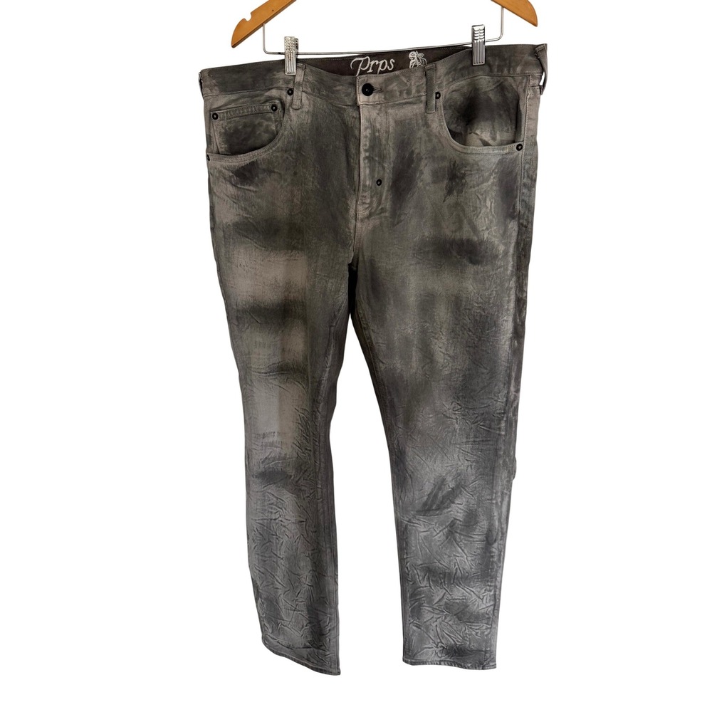 PRPS Mens Gray Acid Wash Denim Jeans Size 38 Bruised Never‎ Broken NWOT
